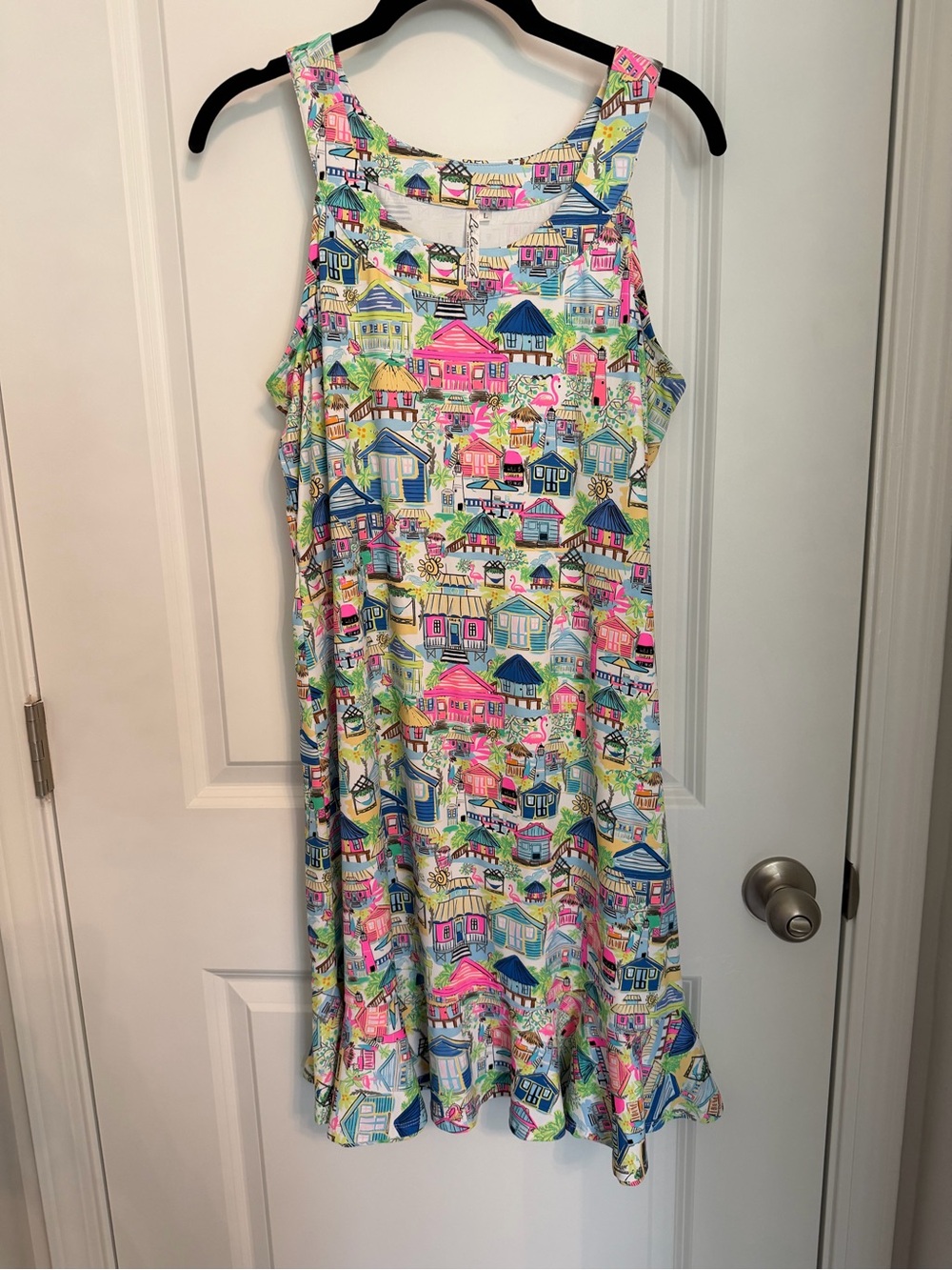 LULU-B Sleeveless Key West Print Dress in Multicolor